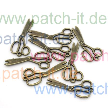 Charms "ZuschneideSchere" altmessing