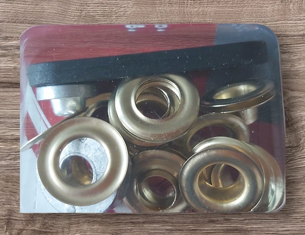 Ösen mit Scheiben - 12 mm - gold