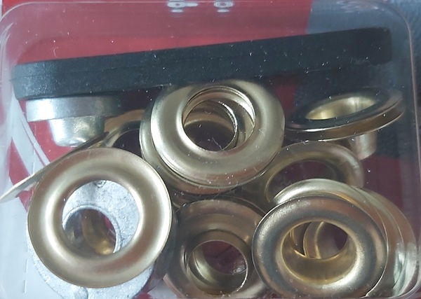 Ösen mit Scheiben - 8 mm - gold