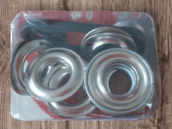 Ösen mit Scheiben - 12 mm - silber