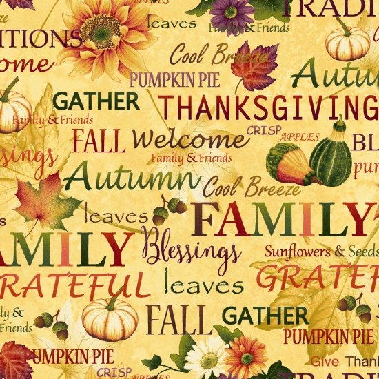 Autumn Album - Thanksgiving Word - cream