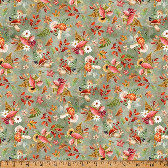 Woodsy and Whimsy - Mushrooms - sage