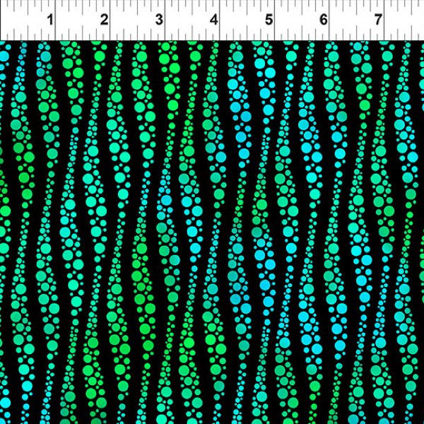 Unusual Garden II - Waves - blue-green-black