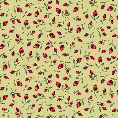 Danielle - Rose Buds - light green