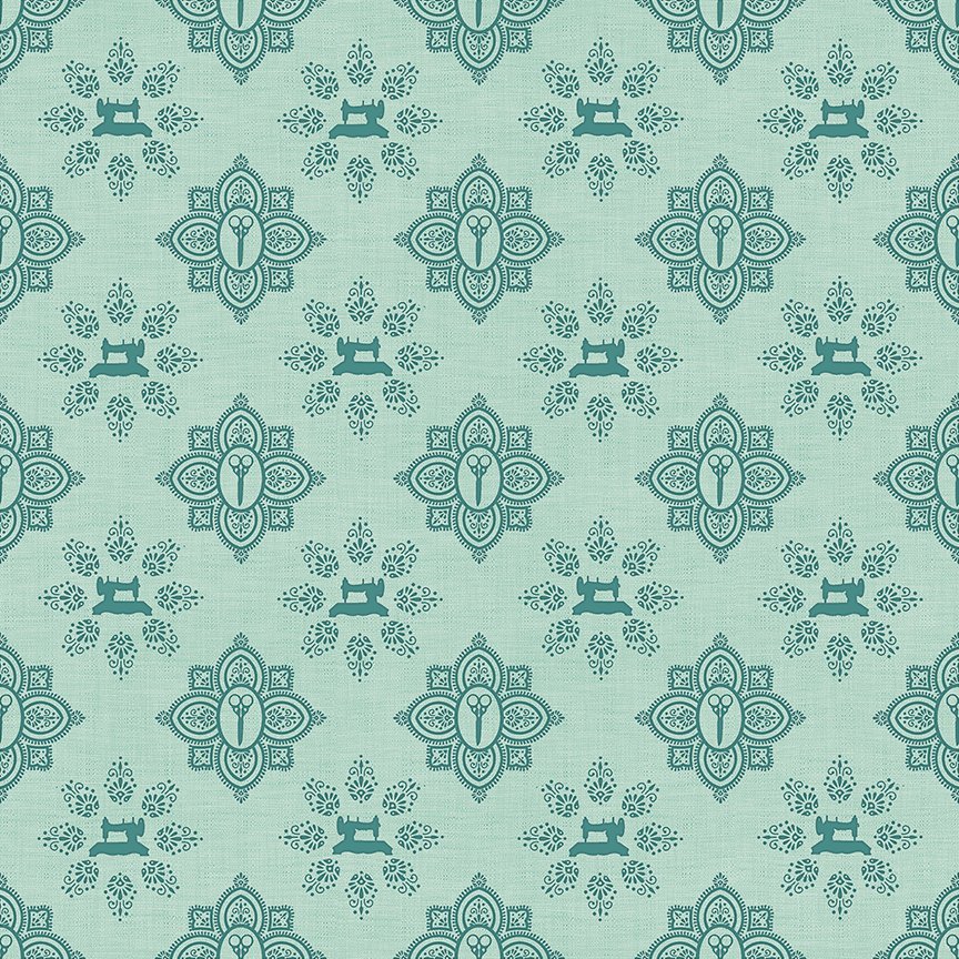 Seamless - Damask - light teal