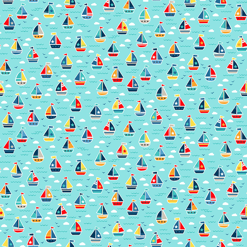 Pool Party - Boats - blue