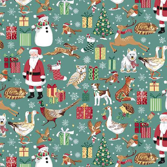 Country Christmas - Friends - teal