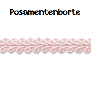 Posamentenborte - 10mm - rosa