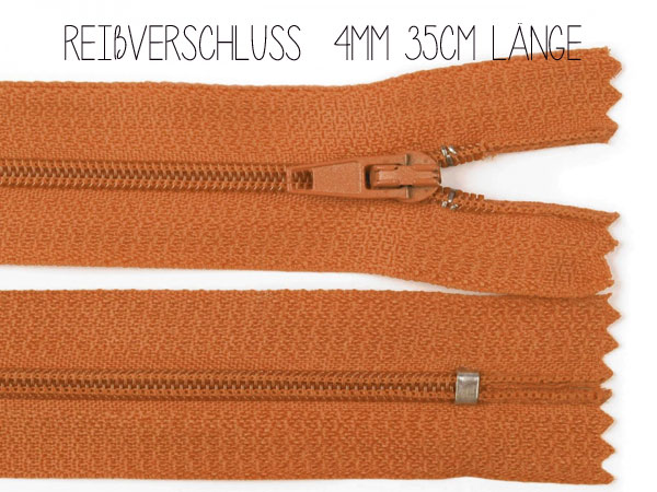 Reißverschluss - 35cm - terracotta