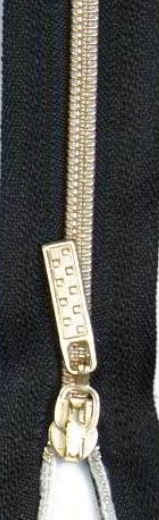 Reissverschluss - schwarz-gold - 20 cm