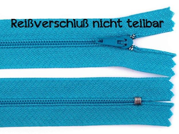 Reißverschluss - 35cm - türkis