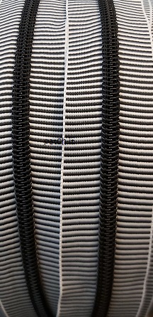 Reissverschluss - Stripes - schwarz-weiss