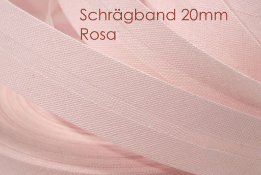 Schrägband 20mm - rosa