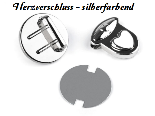 Herz Steckschloss - silber