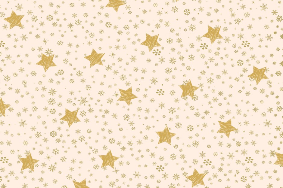 Christmas Stars - cream-gold