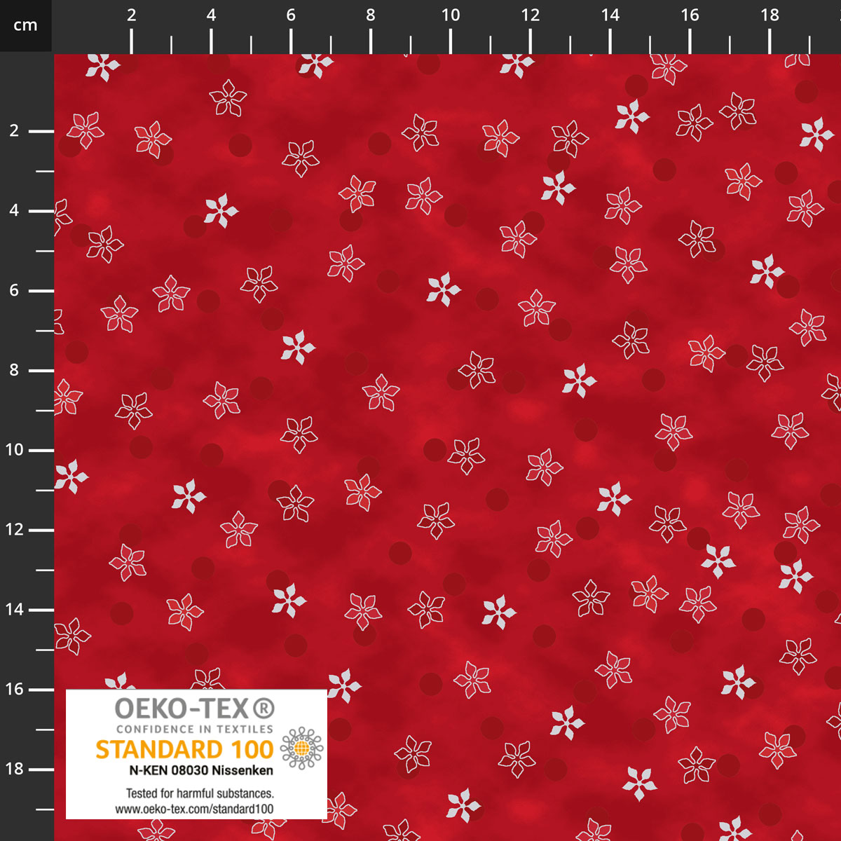 Frosty Snowflake - Flower - red-silver