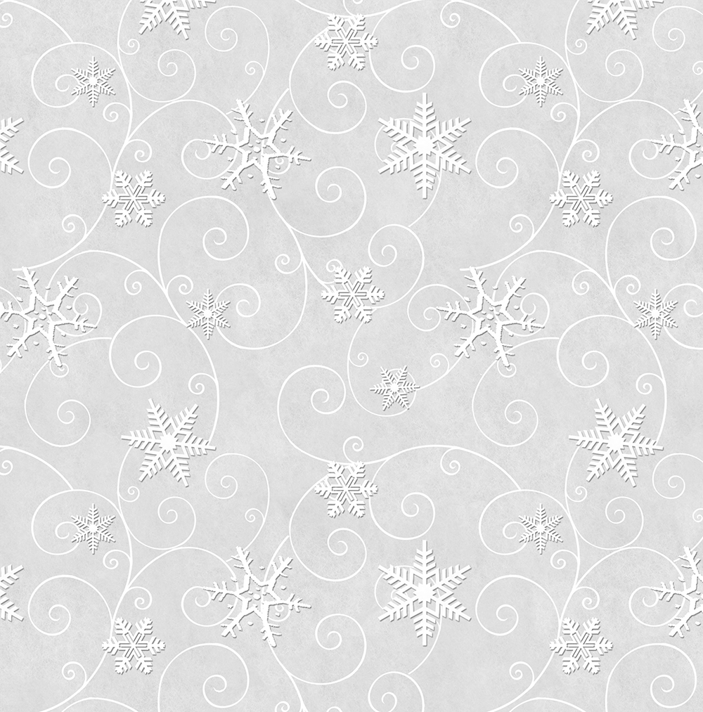 Arctic Antics - Snowflake Swirl - grey-white