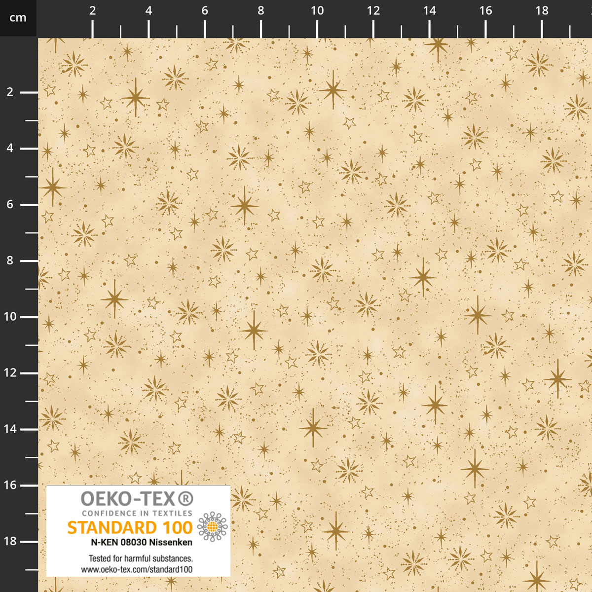 Frosty Snowflake - Star and Asterisk - cream-gold