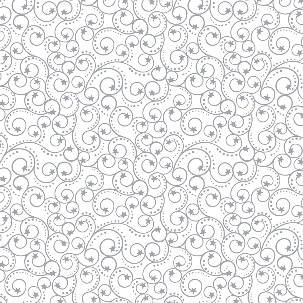 Elegant Christmas - Scroll - white / silver