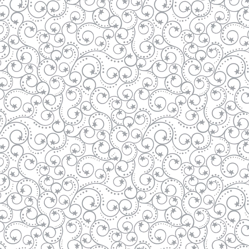 Elegant Christmas - Scroll - white / silver