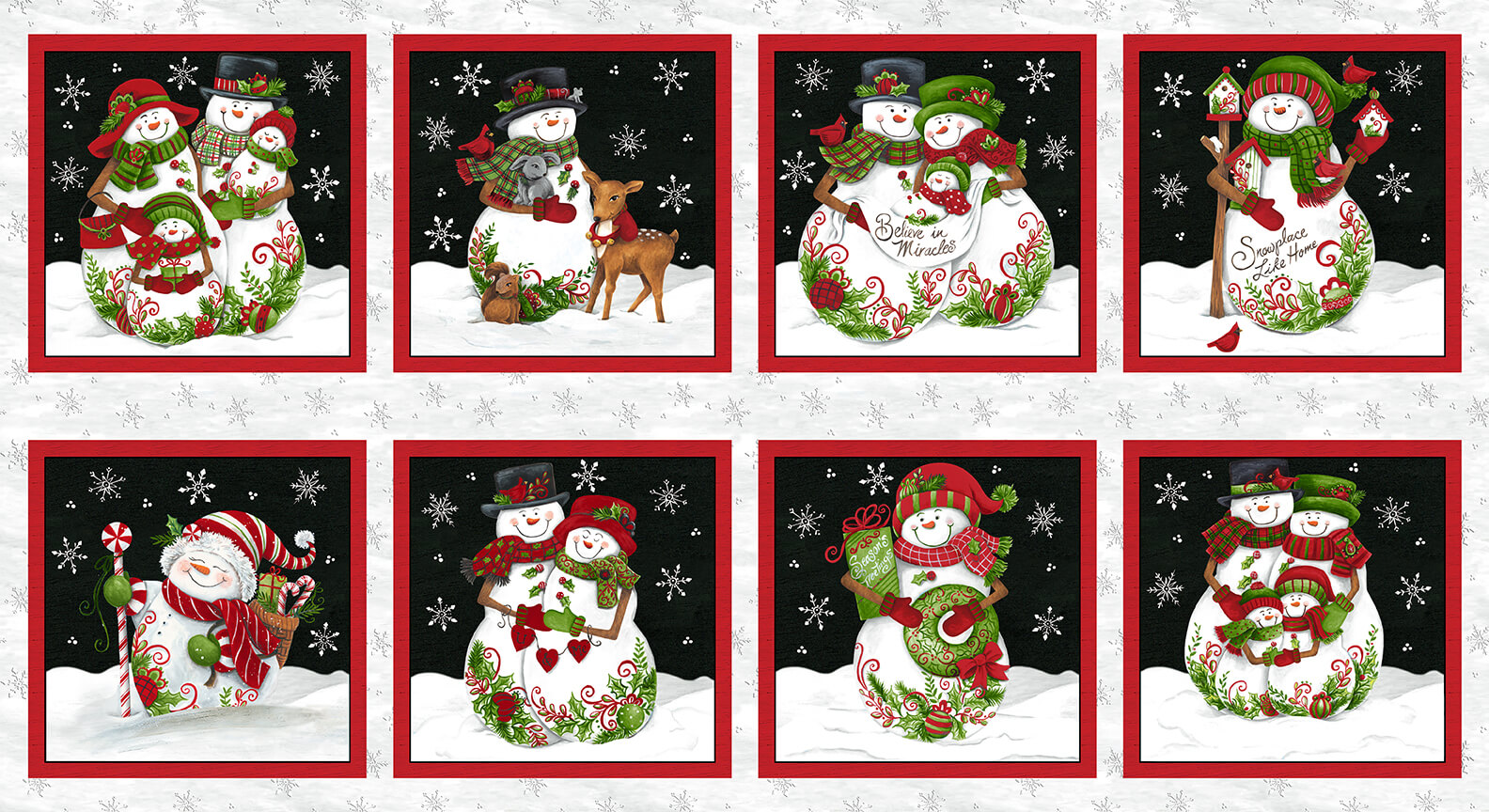 All That Glitters is Snow - Snowman Blocks - black