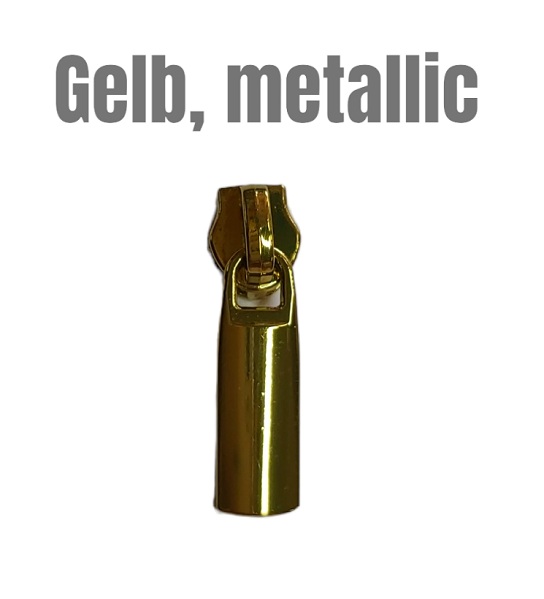 Zipper - Schieber - metallic gelb
