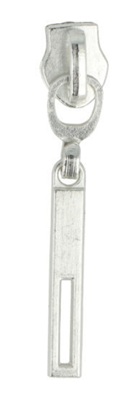 Dekorativer Zipper 5 mm - silber
