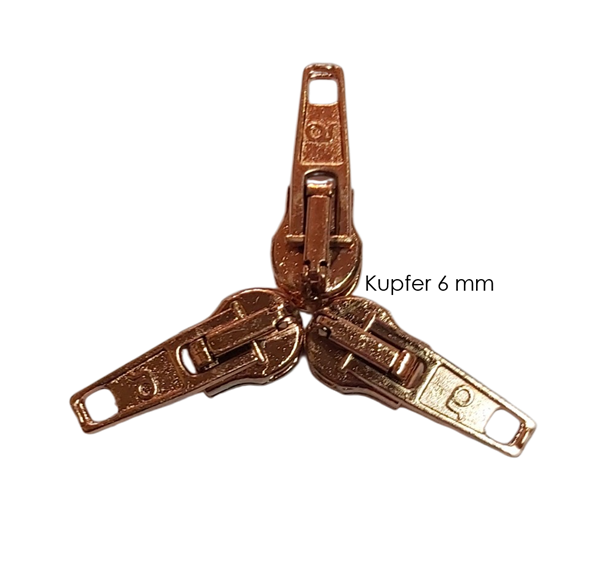 Zipper - 6 mm - kupfer