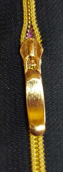 Dekorativer Zipper 5 mm - gold