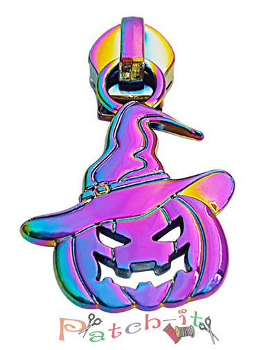 Halloween Kürbis - Zipper - rainbow