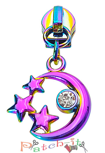 Mond und Sterne - Zipper - 6 mm